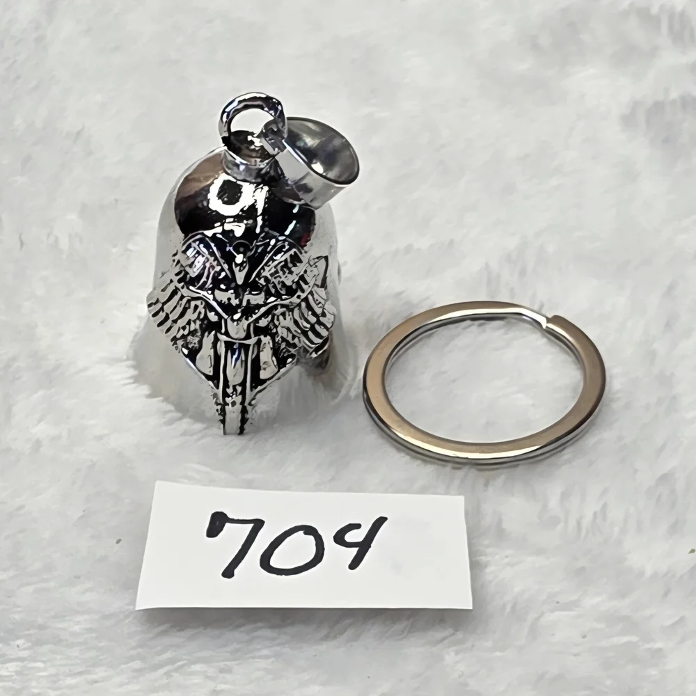 Biker Angel Guardian Bell Keychain - Men Accessories